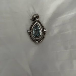 Judith Ripka blue topaz pendant
